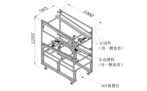 AGV周轉車+物料架(前進后進型)