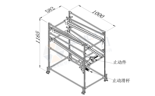 AGV周轉車+物料架(前進后進型)